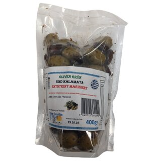 Thraki Oliven gemischt Kalamata und Grne 400gr (12)
