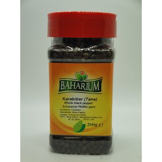 Baharium Karabiber Tane schwarzer Pfeffer ganz PET 180gr