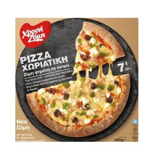 Xrisi Zimi Pizza Choriatiki Feta/Oliven 420g - 100186