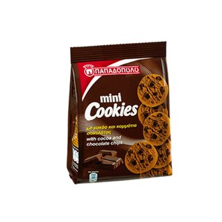 Papadopoulos - Mini Cookies - dunkle Kakao Chips - 70gr - (10)
