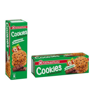 Papadopoulos - Cookies - Haselnuss und Schokoladen - 180gr - (12)