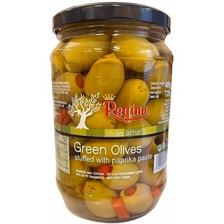Regina - grne Oliven mit Peperoni 720gr