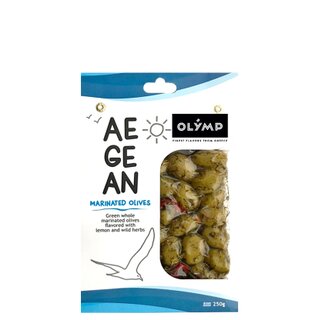 OLYMP Oliven gr�n mariniert, �g�is 250gr